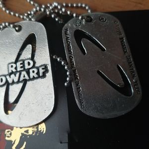 Red Dwarf Pewter Dog tags by Alchemy Gothic